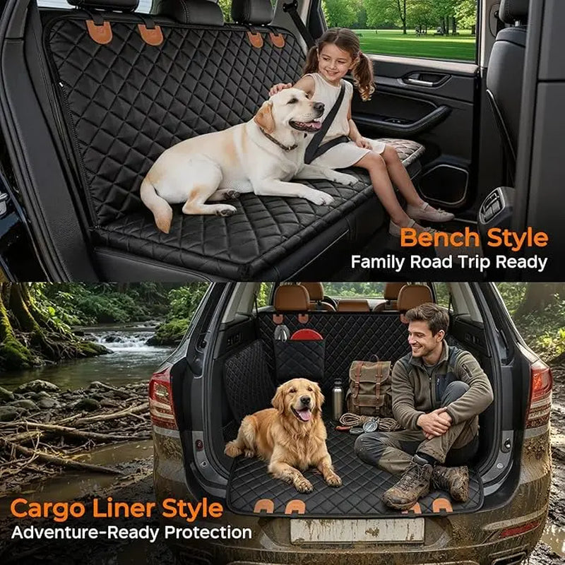 Premium Dog Car Seat Cover - Universal Fit, Waterproof, Scratch-Resistant, Non-Slip, Washable Pet Travel Mat for All Seasons