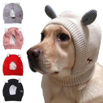 Dog Ear Protection Muffs - Winter Warmth and Noise Reduction Caps for Medium to Large Dogs, Ideal for Christmas Celebrations