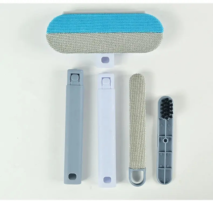 Professional Pet Hair Removal Brush Set for Upholstery, Carpets, and Clothing – Reusable Lint Brush with Extended Handle, Includes Two Brushes
