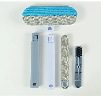Professional Pet Hair Removal Brush Set for Upholstery, Carpets, and Clothing – Reusable Lint Brush with Extended Handle, Includes Two Brushes