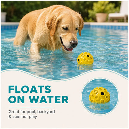 Interactive Floating TPR Dog Ball - 4.72 Inch Fetch Toy for Medium & Large Dogs, Ideal for Outdoor Play and Exercise