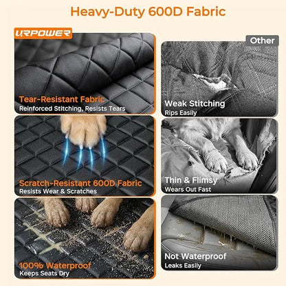 Premium Dog Car Seat Cover - Universal Fit, Waterproof, Scratch-Resistant, Non-Slip, Washable Pet Travel Mat for All Seasons