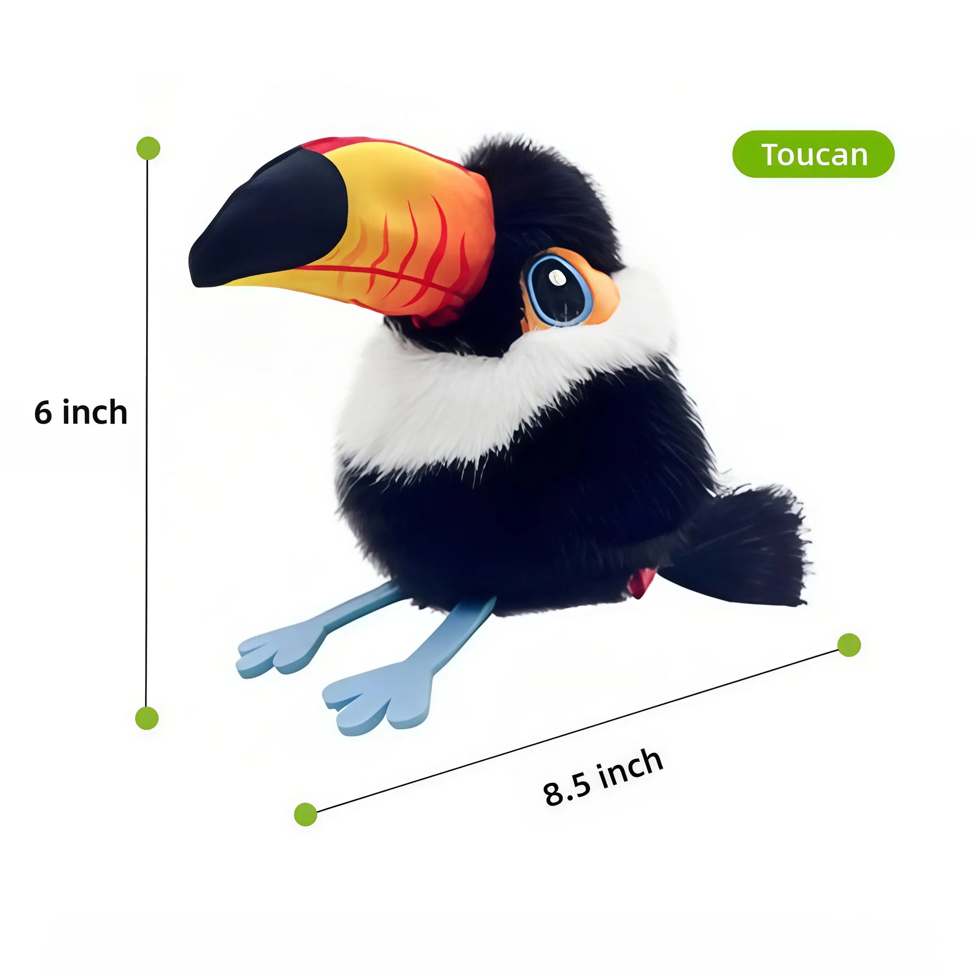 Interactive Flapping Bird Plush Cat Toy with Smart Touch Activation, Realistic Chirping Sounds, Multiple Flapping Modes, Rechargeable and Durable Design for Indoor Play